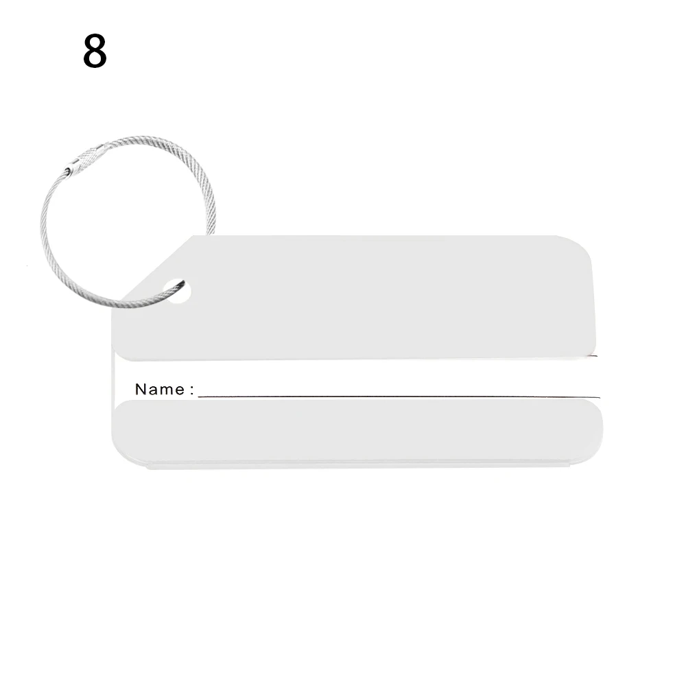 Алюминиевый путешествия бирки для багажа, чемодана ярлык Имя Адрес ID, ярлык на багаж, модная переносная бирка адрес держатель - Цвет: 08