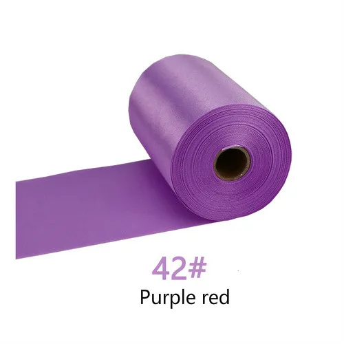 25Meters/Roll 8cm/10cm/15cm Silk Satin Ribbons DIY Wedding Chair Sashes Christmas Gift Wrapping Decoration Silk Ribbons Ruban 42-Purple red