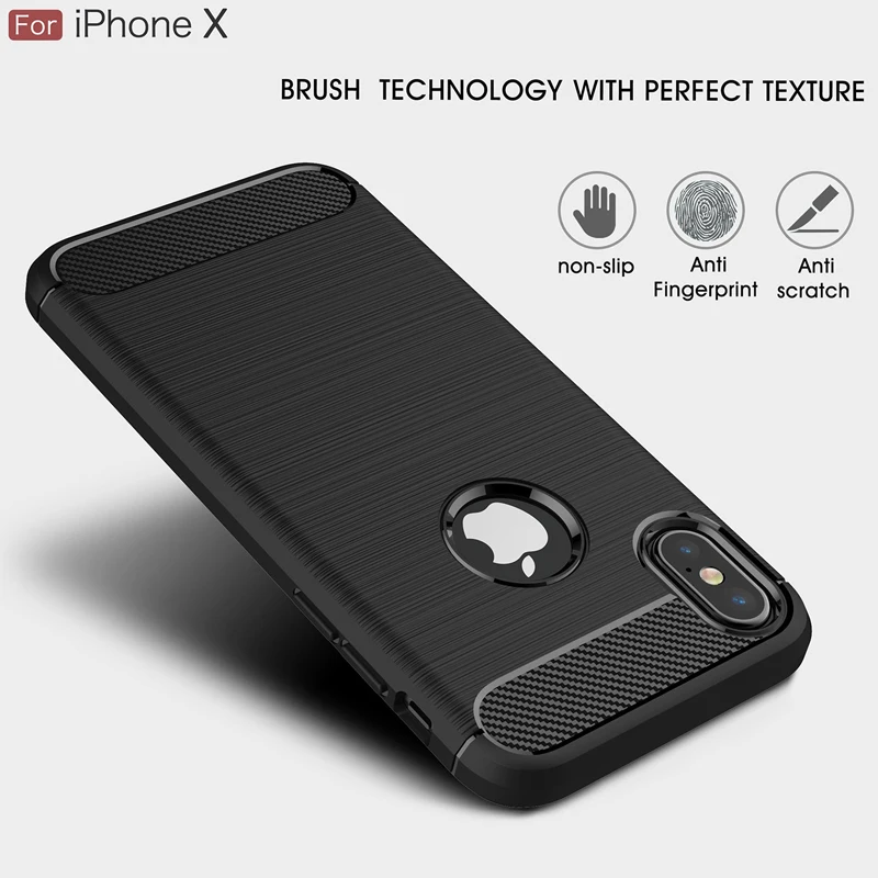

For iPhone X XS XR Soft Back Case Safe Shockproof Silicone TPU Phone Shell Cover for Apple iPhone XS Max Full Protective Case