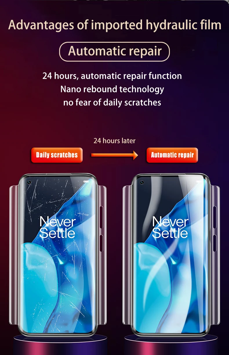 3 in 1 Front Back Coverage OnePlus 10Pro 9RT 9Pro Screen Protector For One Plus 8T 8Pro Hydrogel Film 1Plus 7TPro Camera 1+ 9 mobile protector