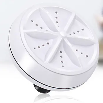 

Mini Ultrasonic Washing Machine 3-In-1 Multi-Function Turbo Rotary Washing Machine Ultrasound Circulation Cleaning