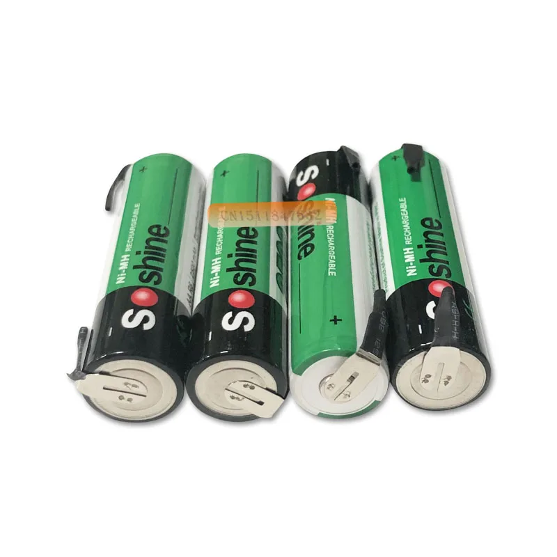 4 шт Soshine AA NiMH 2500mAh 1,2 V аккумуляторная батарея с вкладкой точечной сварки батареи