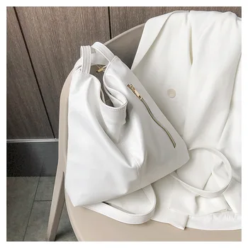 

Women Leather Handbag Large Capacity Shoulder Bag Female Versatile Tote Bags Solid Soft Leather Shoulder Hand Bag Lady Purse