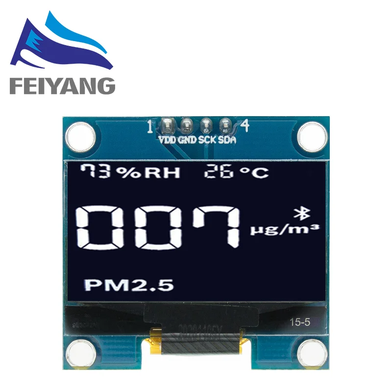 10 шт. светодиодный модуль O 1 3 дюйма Белый/Синий SPI/IIC I2C Коммуникационный цвет 3x64 ЖК