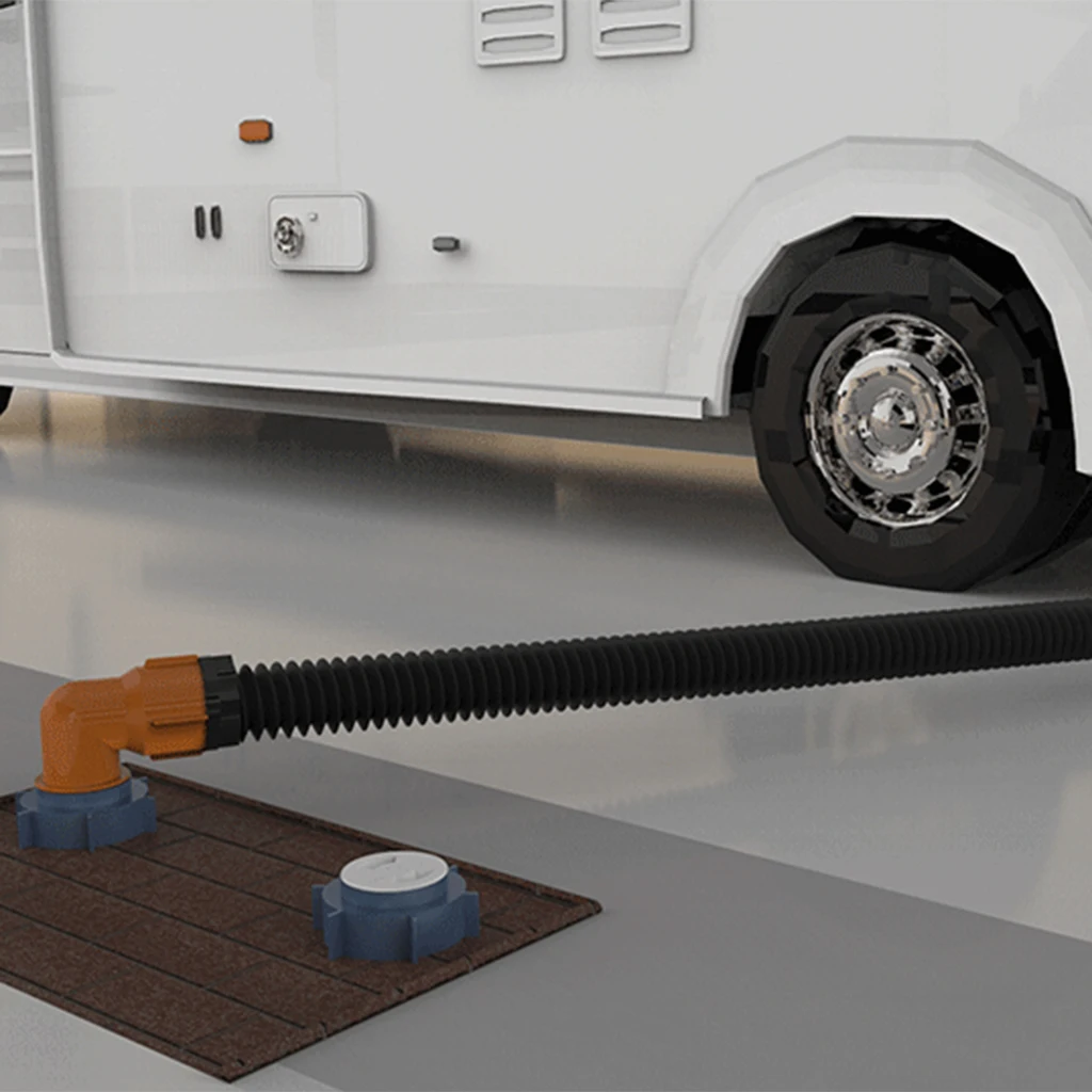 51 Inch Sewer Hose Kit Extension Pipe Swivel Fitting for RV Camper Trailer