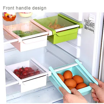 

High Quality Slide Kitchen Fridge Freezer Space Saver Organizer Storage Rack Shelf Holder Housekeeping Container