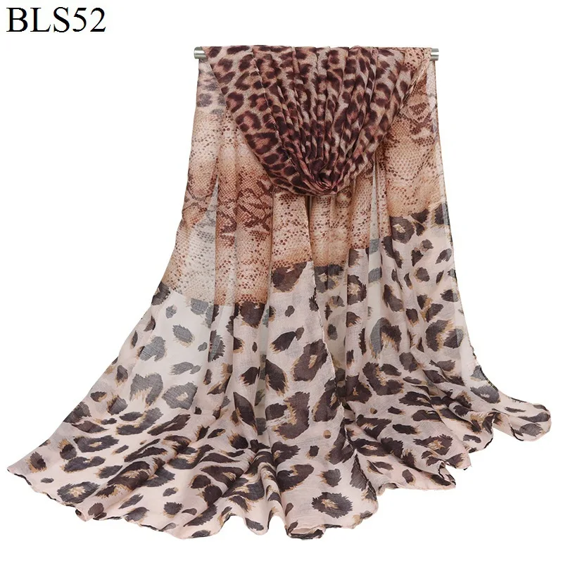 

New style sexy leopord pattern cotton linen scarf classic snakeskin print-style voile shawl Tiger warm scarf women's