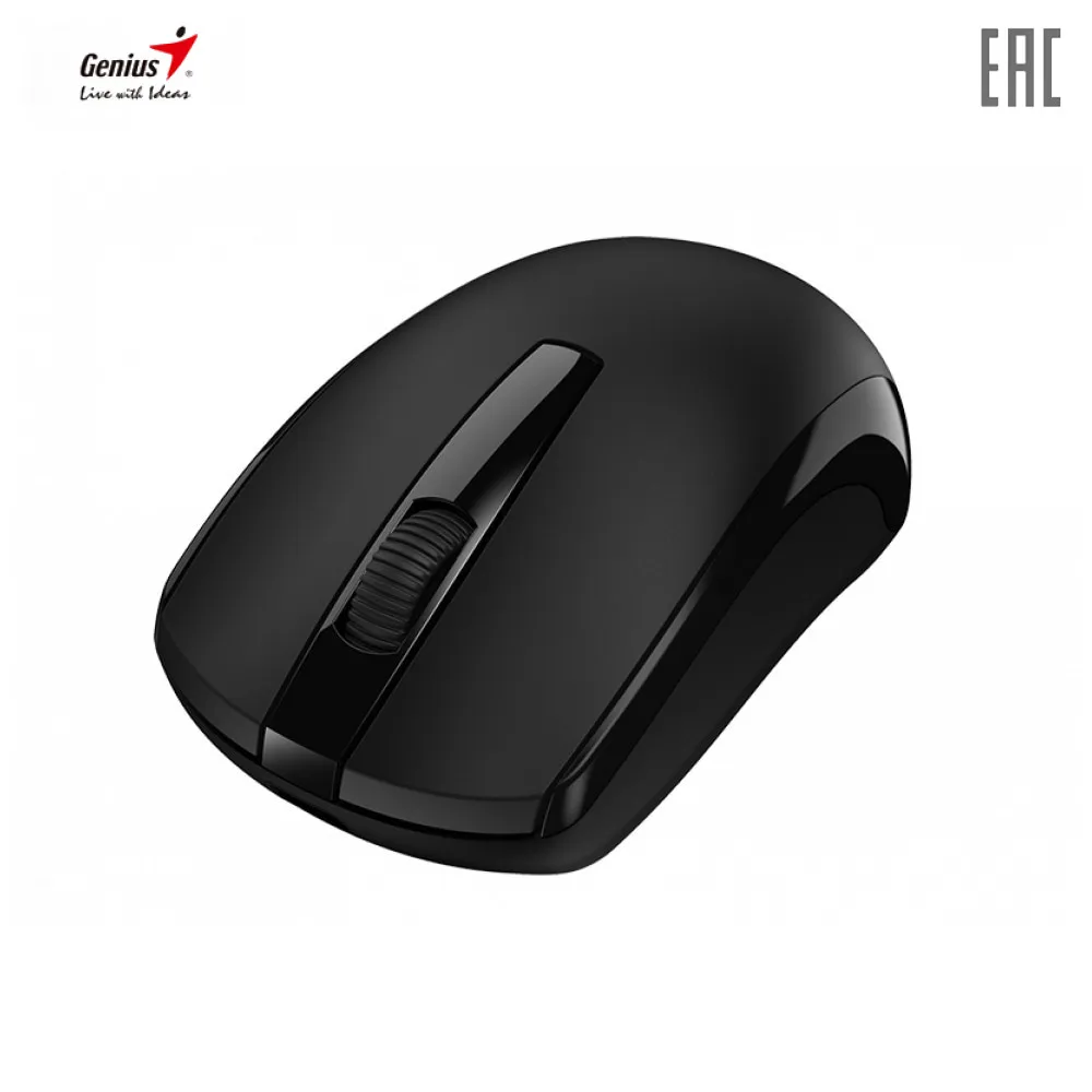 Мышь беспроводная Genius ECO-8100 черная(Black), 2.4GHz, BlueEye 800-1600 dpi, аккумулятор NiMH