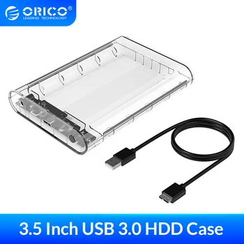 

ORICO HDD Case 3.5 USB3.0 to SATA3.0 Hard Drive Disk Enclosure for 2.5 3.5 HDD SSD Box HD External Adapter Support UASP 8TB