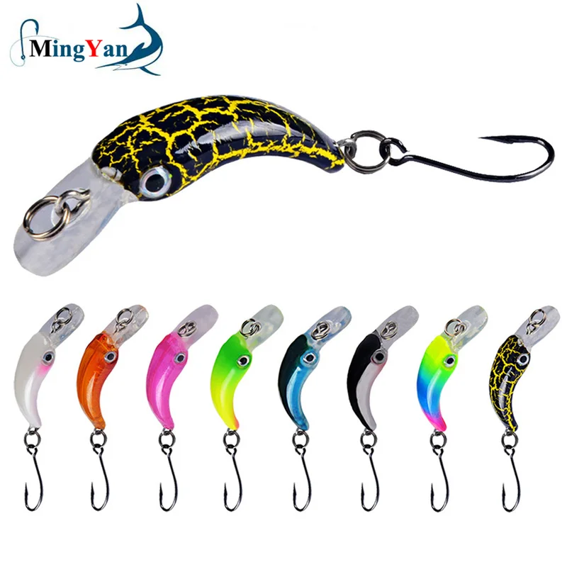 

1pcs Floating Minnow Fishing Lure 3.8cm 1.5g Mini Artificial Hard Bait Sharp Hook Crankbait Wobbler Trout Pike Bass Fishing
