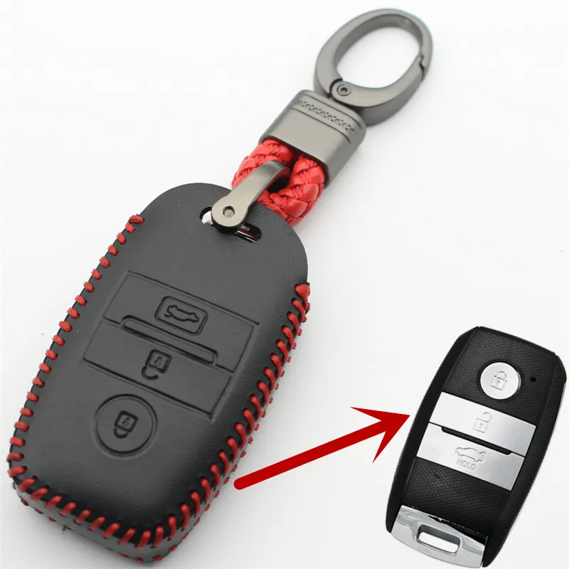 Genuine Leather Key Case Remote Key Cover for Kia K3/Rio/Ceed/Cerato/Optima/K5/Sportage/Sorento/K2/Soul/Sedona/Carnival/K4 L17