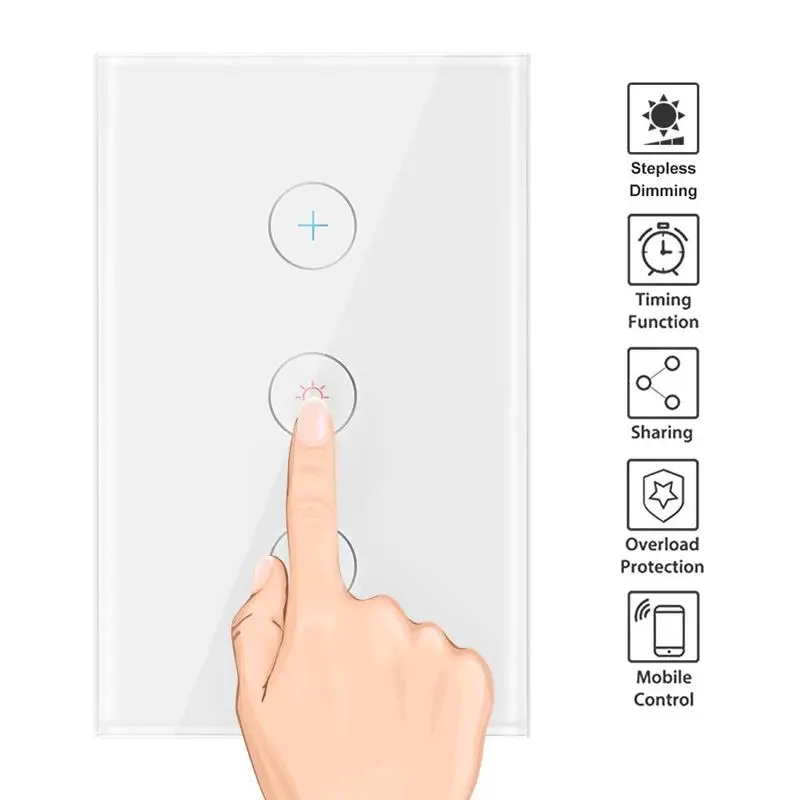 Умный диммер Youool стандарт США/ЕС Wi Fi сенсорное управление работает с Alexa Google Assistant
