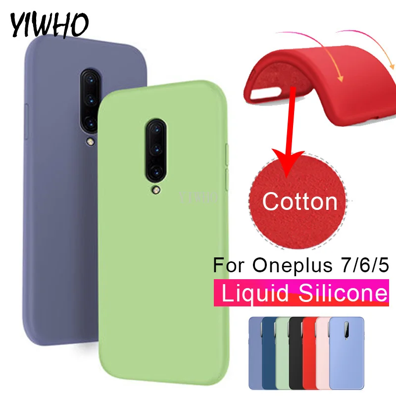 

Original Liquid Silicone Phone Cases For Oneplus 6 6T 5 5T Luxury Cover One Plus 7 Pro Bumper Oneplus7 Oneplus7pro 6T Protection