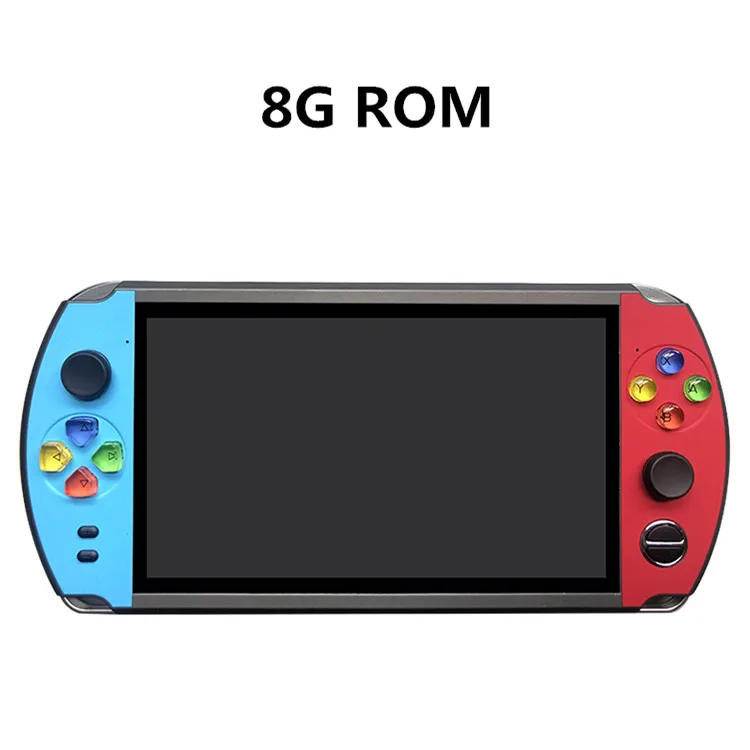 8G ROM Powkiddy X19 портативный игровой плеер 7,0 дюймов HD экран Ретро игровая консоль мульти симуляторы Встроенный 2000+ игры двойной рокер - Цвет: 8G ROM