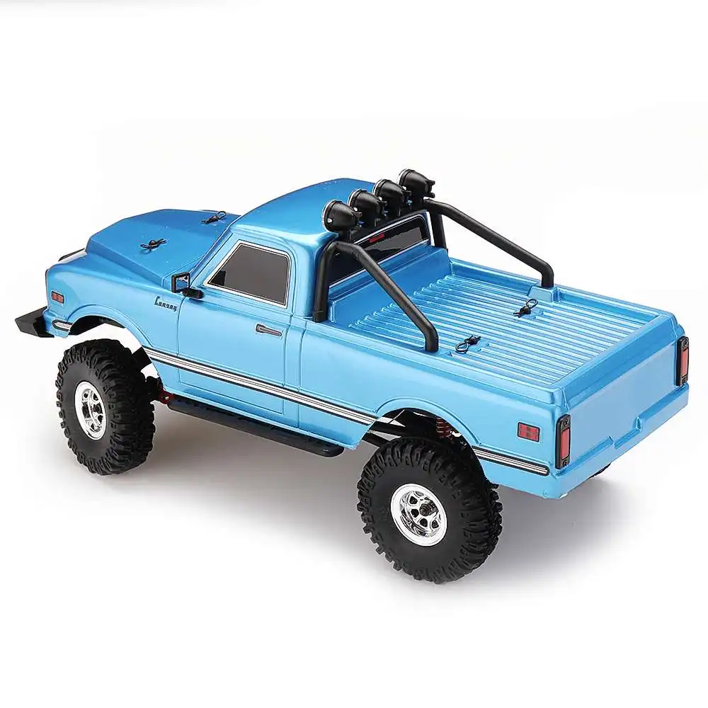 1/18 2.4G Mini Rock Crawler Off-road Indoor RC Car Waterproof ESC Motor 3Line Servo Vehicle Models - Цвет: Синий