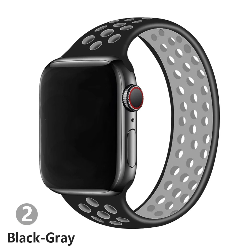 Solo Loop strap For Apple Watch Band 44mm 40mm 38mm 42mm Breathable silicone Elastic Belt bracelet band iWatch Series 3 4 5 SE 6 Solo Loop strap For Apple Watch Band 44mm 40mm 38mm 42mm Breathable silicone Elastic Belt bracelet band iWatch Series 3 4 5 SE 6