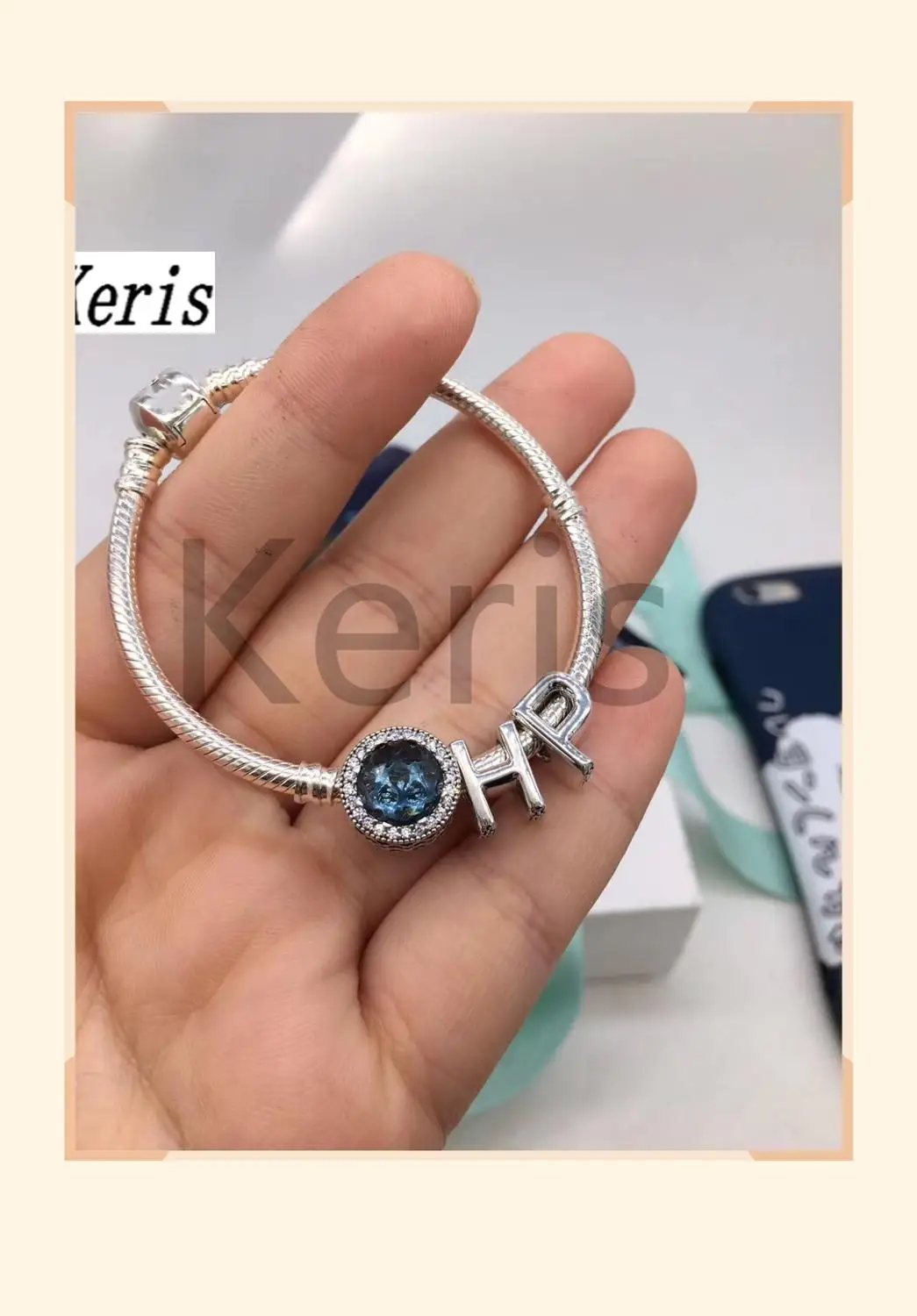 

High Quality Reproduction 1:1 100%925 Pure Silver New Cat-Eye Letter Beads As Bracelet Gift Free Delivery