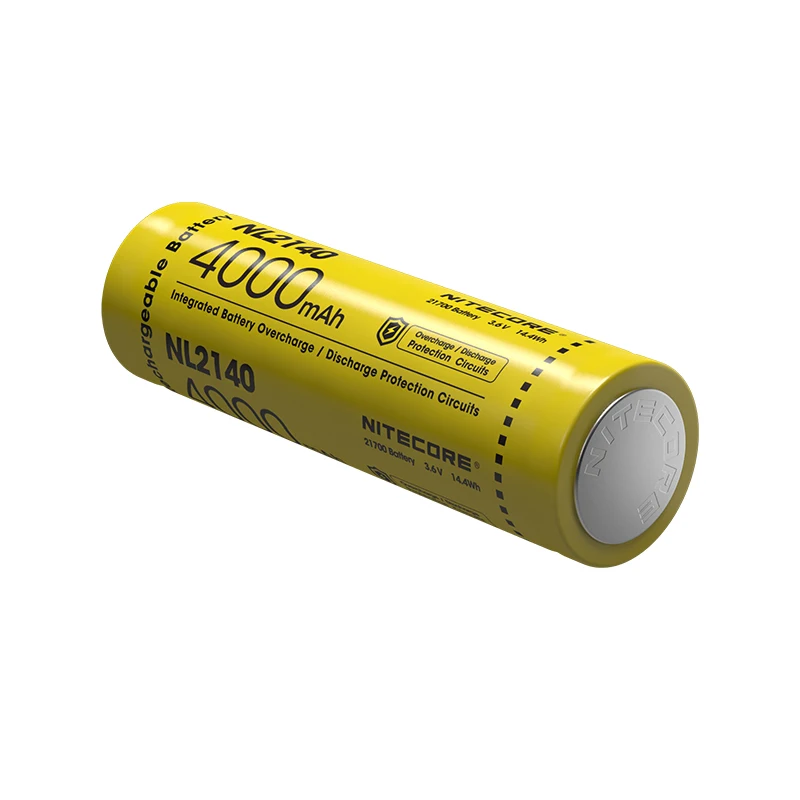 NITECORE 21700 литий-ионная аккумуляторная батарея NL2140 4000mAh 3,7 v/14.4Wh внутренняя безопасность фонарик батарея