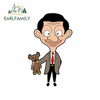 

EARLFAMILY 13cm x 13cm For Mr. Bean Motorcycle Car Stickers Vinyl Material Decal Car Styling Air Conditioner Repair For JDM SUV