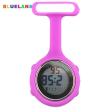 Модный Топ бренд Роскошные карманные часы 1 шт. цифровой дисплей циферблат клип-на Fob Медсестры Брошь Pin повесить карманные электрические часы