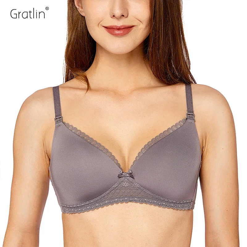 GRATLIN-soutien-gorge d'allaitement léger | Pour femmes, dentelle sans fil, soutien-gorge avec doublure, pour l'allaitement et la maternité