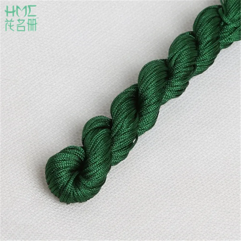Dark Green Высококачественная нейлоновая бусина ювелирный шнурок резьба китайский узел макраме трещотка 1 мм* 24 м веревка для DIY модный браслет плетеная веревка - Цвет: Dark Green