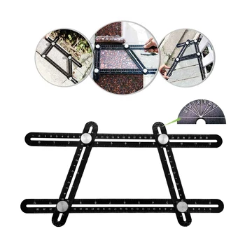 

Aluminum Alloy Four Folding Ruler With Angle Meter Universal Angularizer Multi Angle Measuring Template Tool Four-Sided Ruler