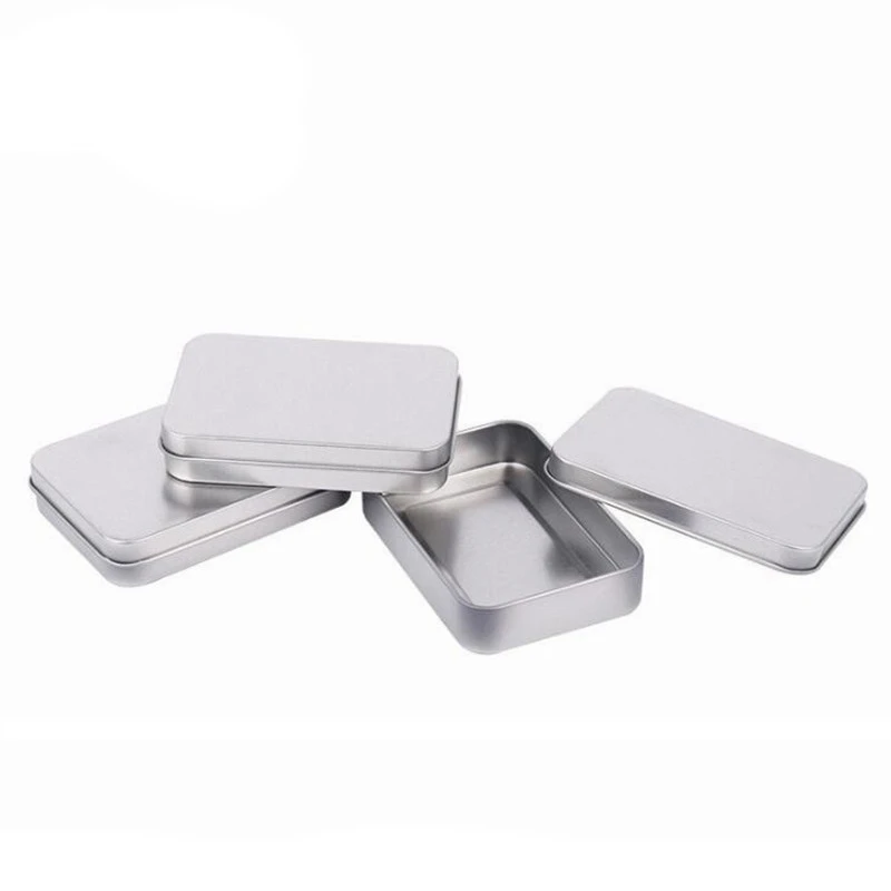 30Pcs/Lot Metal Box Rectangle 9.5x6x2 Cm Sealed Small Tools Boxes Storage Coins Headphones Gift Iron Container | Дом и сад