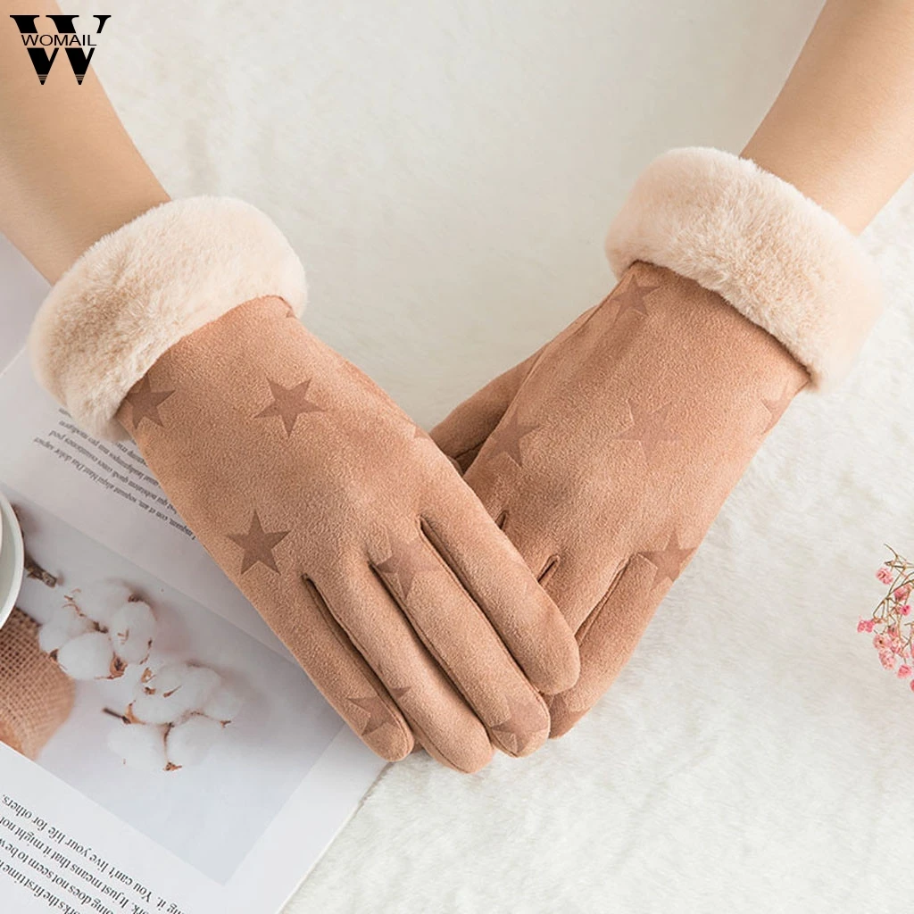 Womail, осенне-зимние женские перчатки, женские перчатки, милые Элегантные перчатки для женщин и девушек, перчатки на полный палец, элегантные теплые варежки