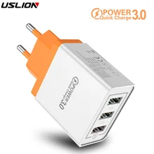 USLION Quick Charge 3,0 USB зарядное устройство для путешествий настенный адаптер быстрой зарядки для iPhone 7 XS samsung Xiaomi планшетов мобильного телефона type C
