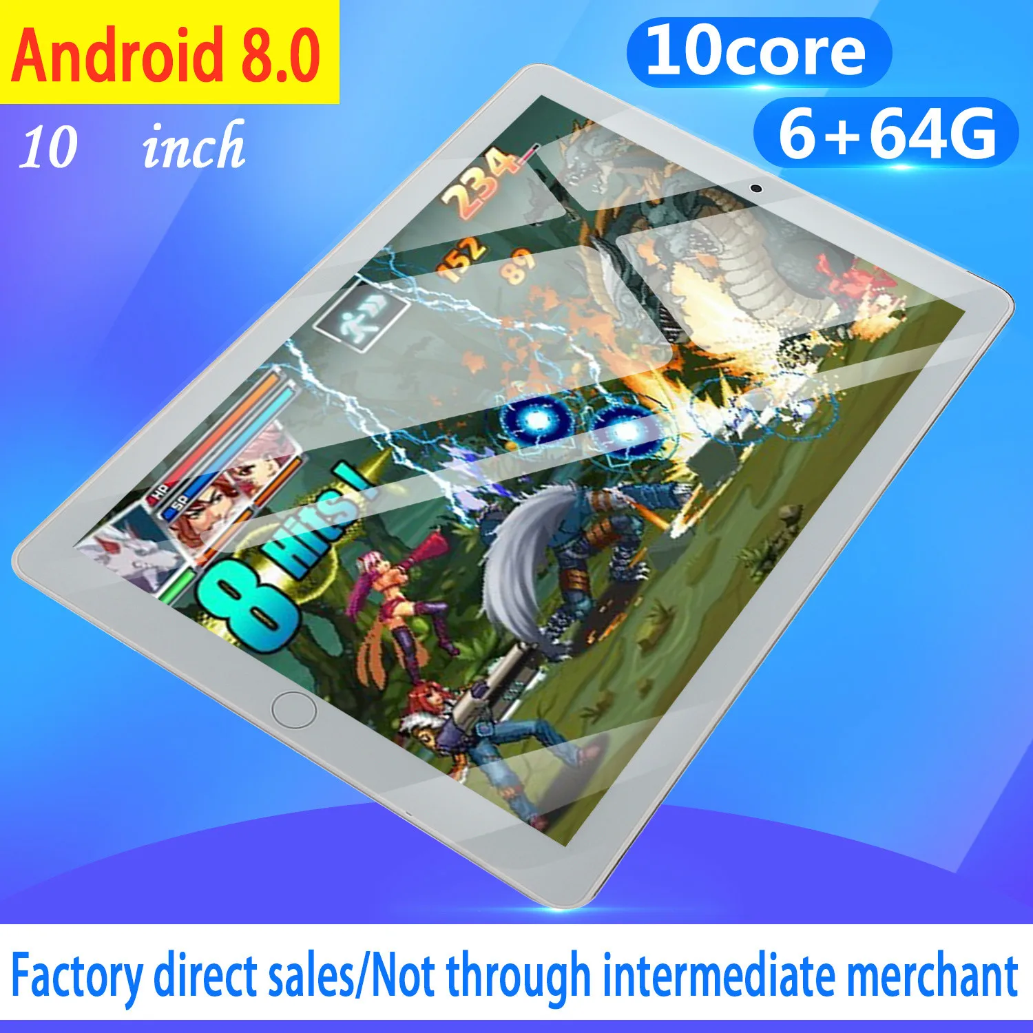 

10 inch Android8.0 Tablet Pc Octa Core Original powerful 6GB RAM 64GB ROM IPS Dual SIM Phone Call Tab Phone pc Tablets