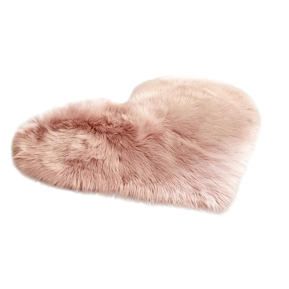pink Ковер в форме сердца, искусственный мех, искусственный пол, ковер, декор для спальни, гостиной, пушистый мягкий коврик, 40*50 см - Цвет: pink