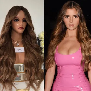 

Ombre 1B/Chocolate Blonde Body Wave 360 Lace Frontal Human Hair Wigs for Black Women 180Density Deep Part 13x6 Lace Front Wigs