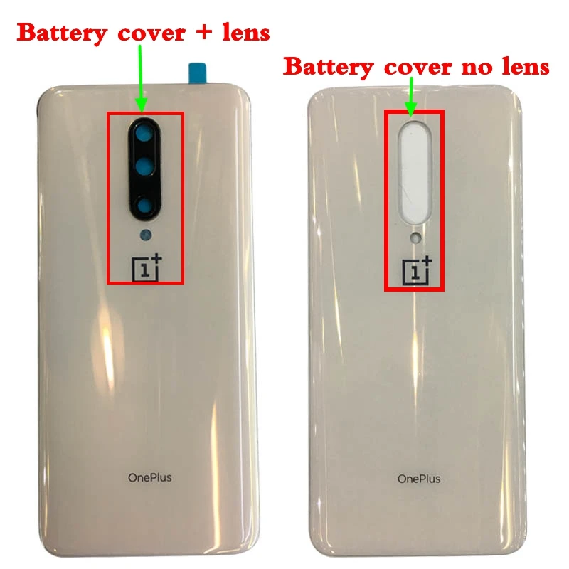 Для OnePlus 7 задняя крышка батареи дверь заднего стекла для Oneplus 7 Pro крышка батареи 1+ 7 корпус чехол с объективом камеры