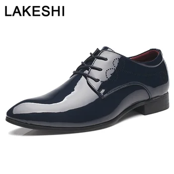 

Italian Formal Shoes Men Dress Shoes Oxford Shoes For Men Business Shoes Carving Patent Leather Oxfords Lace Up Footwear Size 48