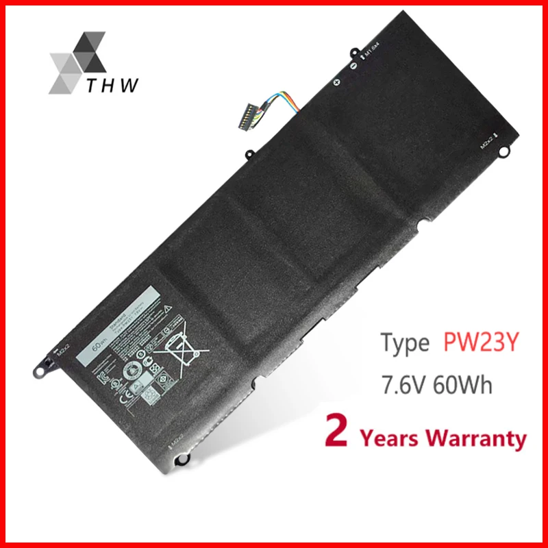 Новый аккумулятор PW23Y для ноутбука DELL XPS 13 9360 серии RNP72 TP1GT 7 6 в 60 Вт/ч + номер