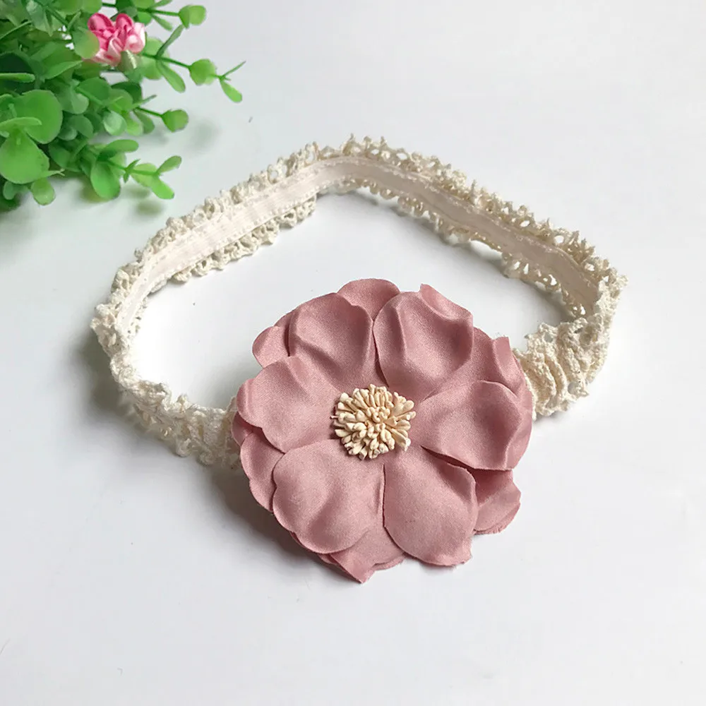 Winter Autumn Kids Girl Lace Flower Wide Band Hairband Soft Elastic Hair Headwear Accessories Gifts | Детская одежда и обувь