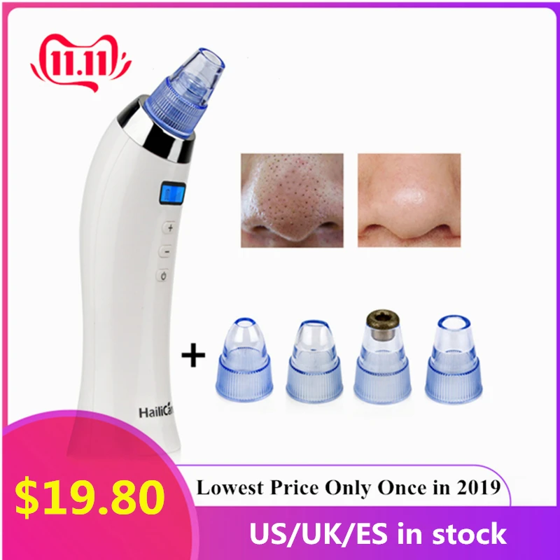 

Vacuum Blackhead Removal Beauty Machine Comedo Acne Pimple Black Heads Suction Electric Facial Deep Cleaning Home SPA Skin Care