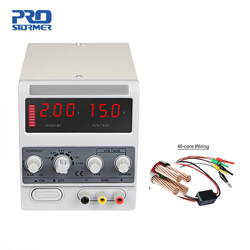 PROSTORMER DC Power Supply Adjustable Digital 15V 2A Voltage Regulators
