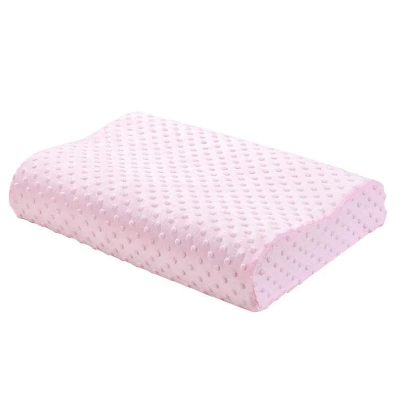Ортопедическая подушка с эффектом памяти, 3 цвета, латексная подушка для шеи, мягкое волокно, медленный отскок, массажер для шейного отдела, забота о здоровье - Цвет: pink 50x30cm