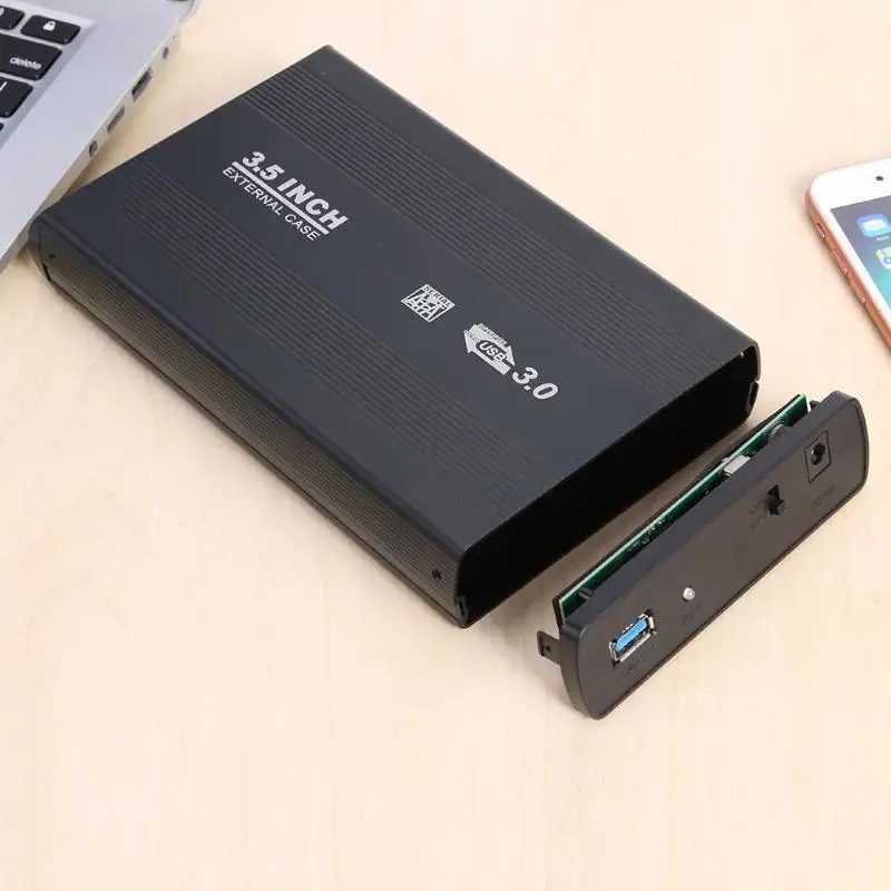 Чехол для жесткого диска SSD 3,5 дюйма, корпус для жесткого диска USB3.0 на SATA порт, портативный внешний корпус для жесткого диска для ПК, ноутбука