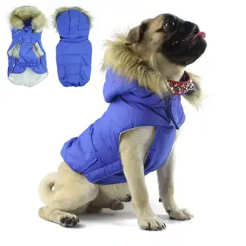 

Dogs Clothes Winter Pet Costume For Puppy Chihuahua Teddy Yorkie Down Jacket Dogs Warm Hooded Fur Collar Coats Pug Dog Clothing