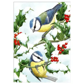 

CaiLong1990 5D DIY Diamond Embroidered Bird Flower Diamond Painting Cross Stitch Full Round Mosaic Rhinestone Decoration