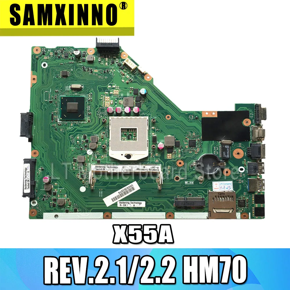 Ceny X55A płyta główna REV.2.1 2.2 HM70 dla ASUS X55A laptopa płyty głównej płyta główna w X55A płyty głównej płyta główna X55A test płyty głównej 100% OK