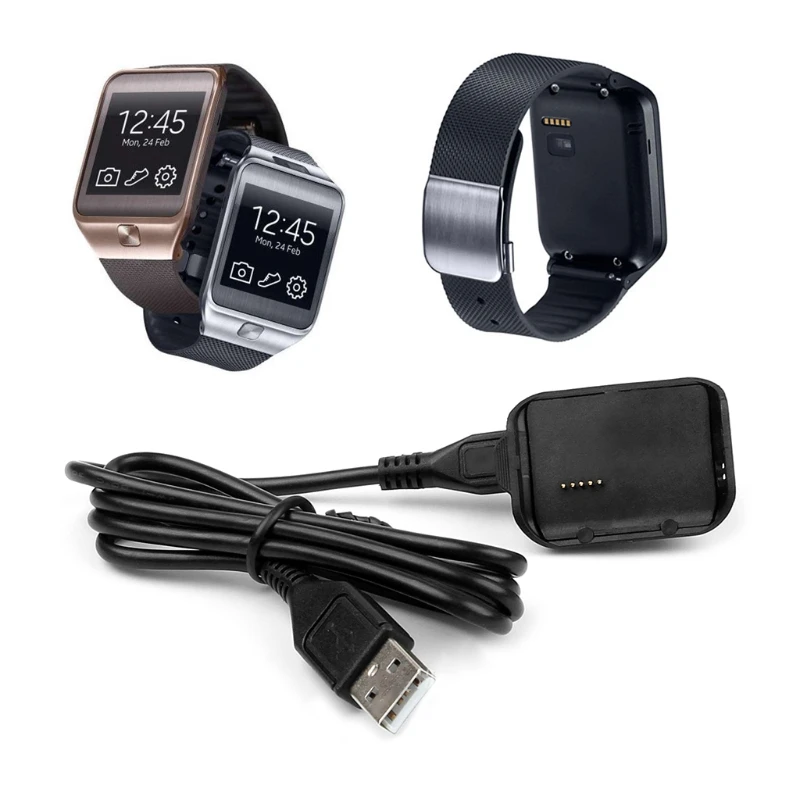 1m USB Charging Cable Dock For Samsung Gear 2 R380 Watch USB Charging Holder Power Adapter Base