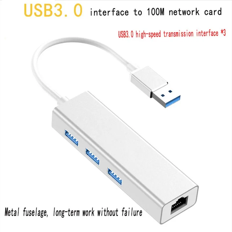 

USB to rj45 100M network card network port expansion USB3.0 hub hub C docking station USB to 100M network interface