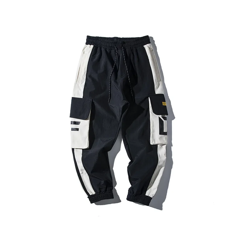 

City Where the Product 2019 Winter New Style Men Multi-pockets Popular Brand Pants Mixed Colors Lace-up Beam Leg Bib Overall