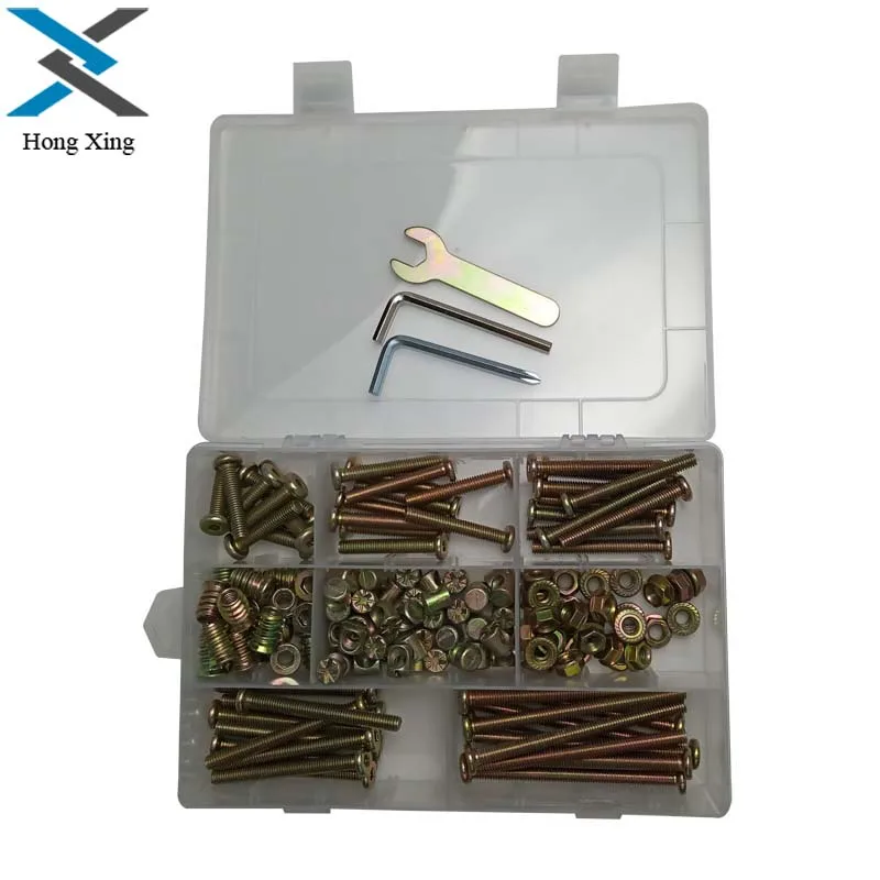 Furniture screws and Nuts M6 Flange Nuts Cross Dowel Slotted Furniture Nut Wood Insert Nut kit set