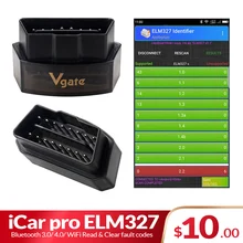 Vgate icar pro bluetooth 4.0/wifi obd2 scanner para android/ios como icar2 elm327 bluetooth leitor de código automático obdii ferramenta de diagnóstico