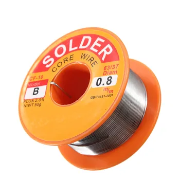 

0.8mm 63/37 Tin Lead 0.8mm Diameter Rosin Core Fluxes Soldering Welding Iron Wires Reel 50g